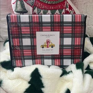 Cynthia Rowley Red and Black Plaid Sheet Set